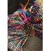 Whittall And Shon Black Hat Multi Color Polka Dotted Feathers Derby Church Purse  eb-55287726
